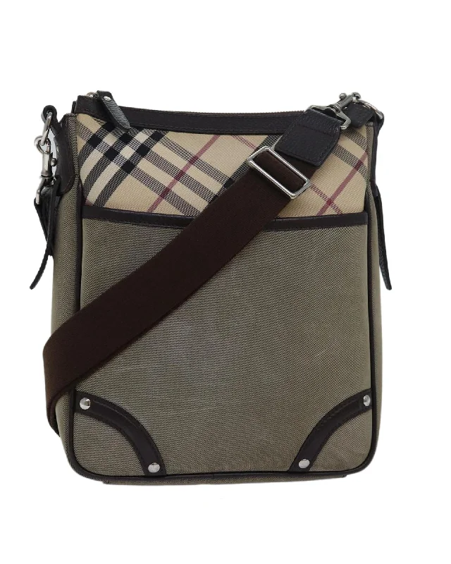 Nova Check Canvas Shoulder Bag