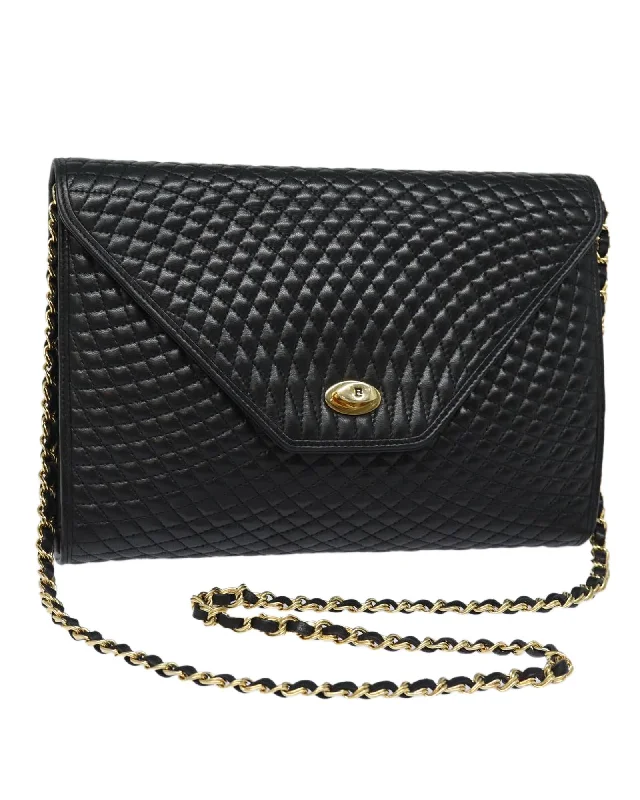 Quilted Leather Chain Shoulder Bag