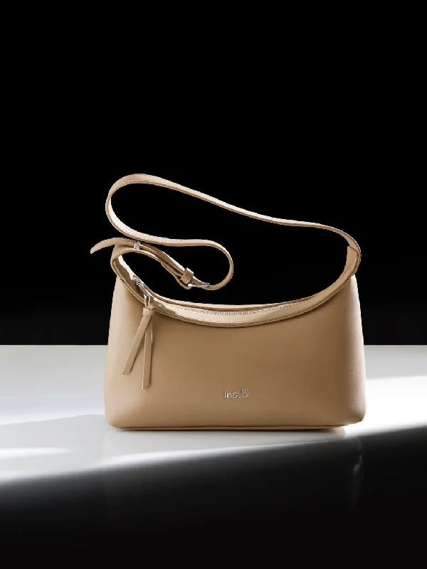 Women Beige Solid Shoulder Bag