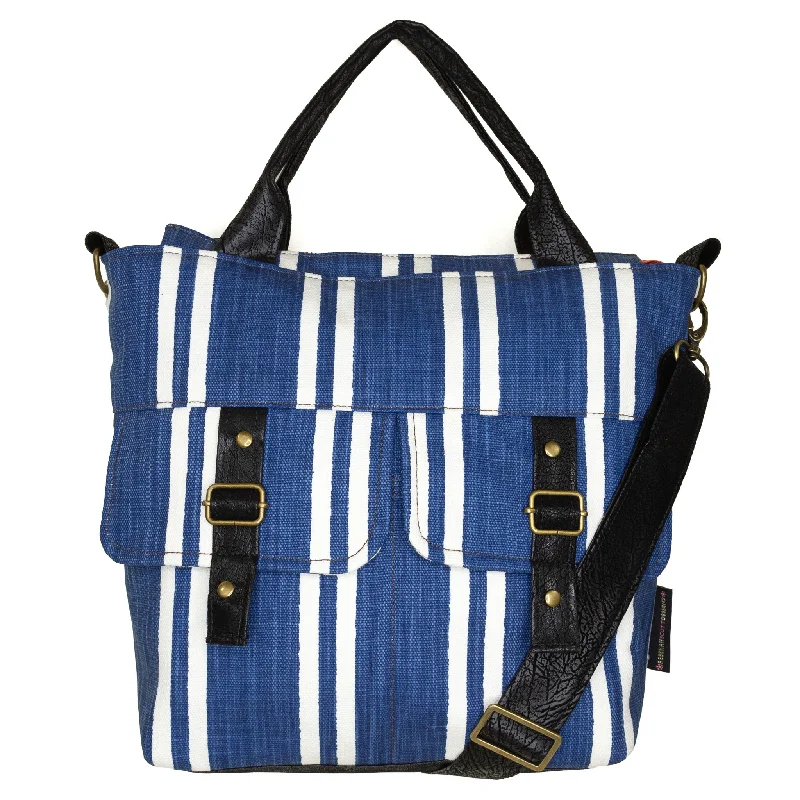 Amber Crossbody Premier: Blue Stripe