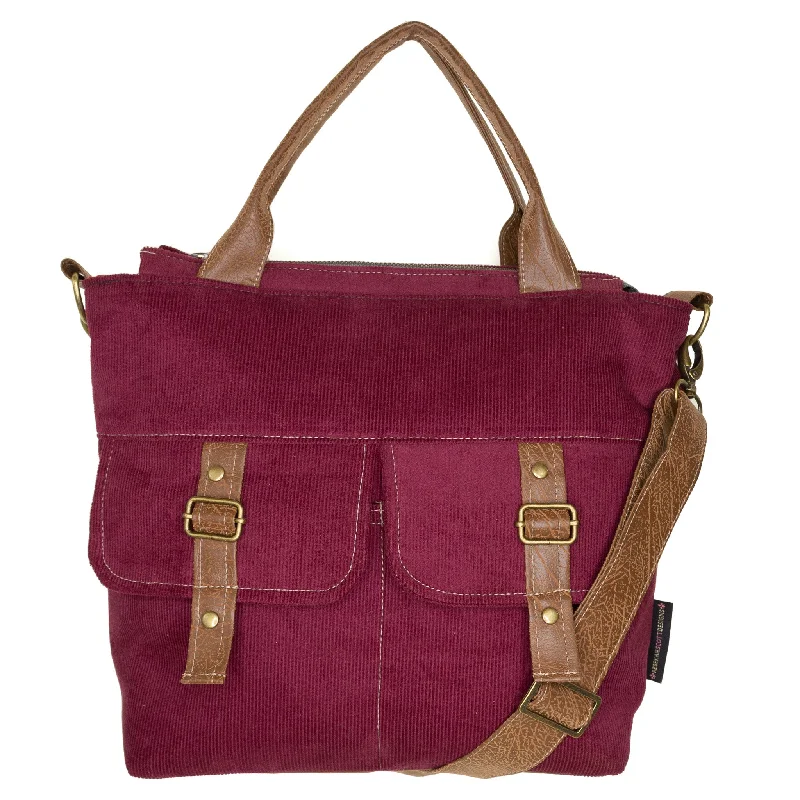 Amber Crossbody Premier: Cranberry Corduroy