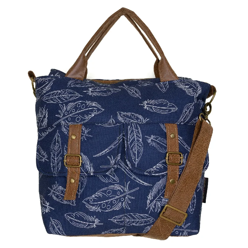 Amber Crossbody Premier: Indigo Feather