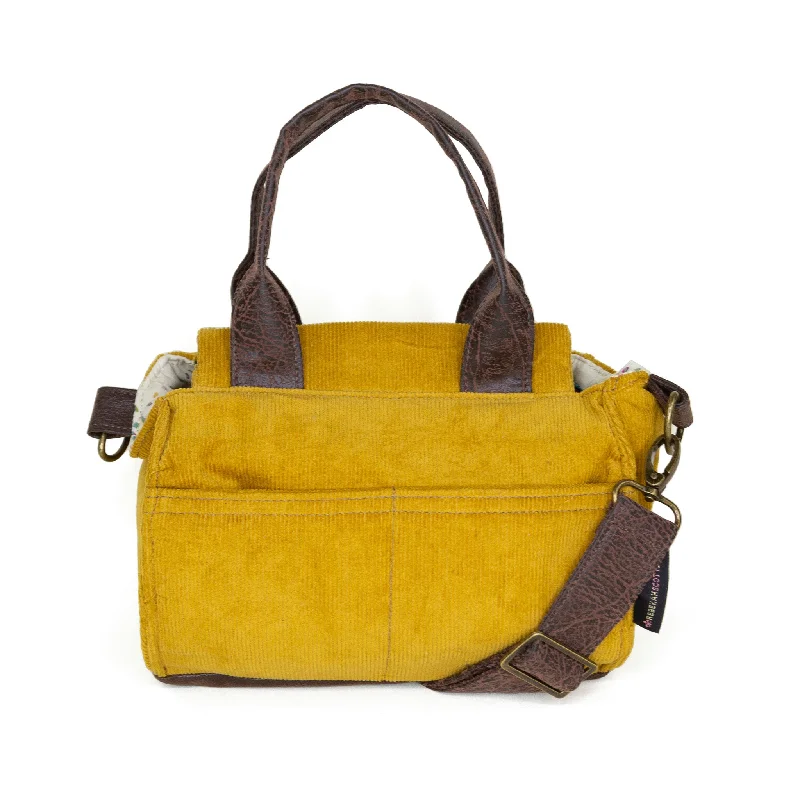 Anita: Mustard Corduroy with Outside Zipper Pocket