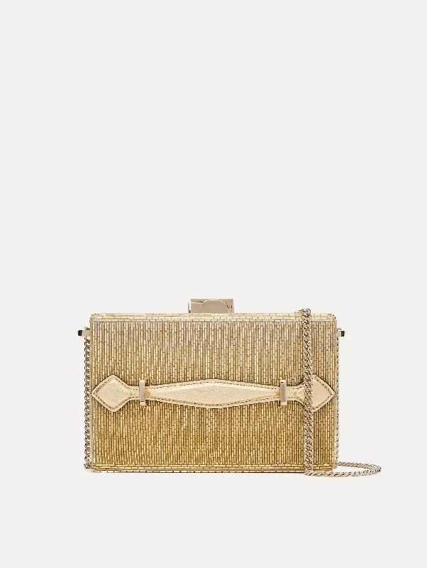 Bugle Bead Embroidered Alibi Minaudiere