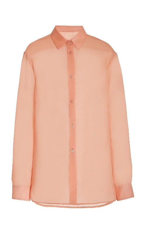 Ferrara Shirt in Watermelon Tourmaline Cashmere Gauze