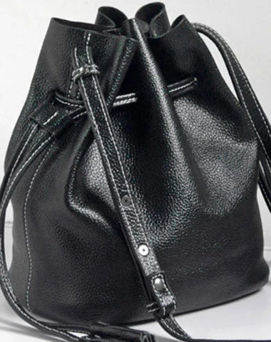 Handmade Leather bucket bag shoulder bag for women leather crossbody bag