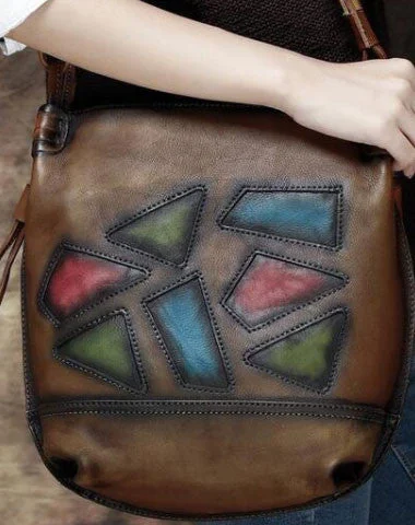 Handmade Leather crossbody purse shoulder bag for women leather messenger bag