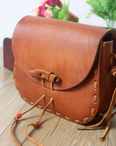 Handmade shoulder bag leather Satchel School crossbody Shoulder Bag for women