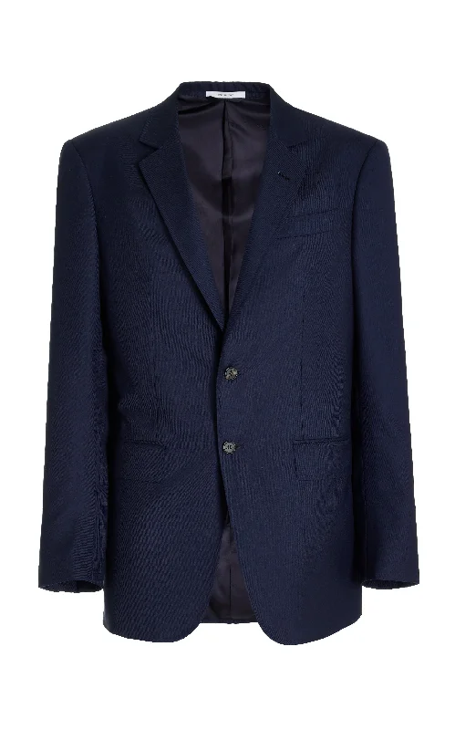 Irving Jacket in Dark Navy Virgin Wool Twill