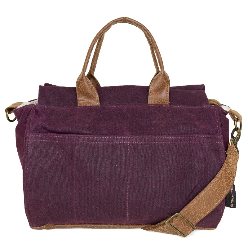 Ivy: Eggplant Waxed Canvas