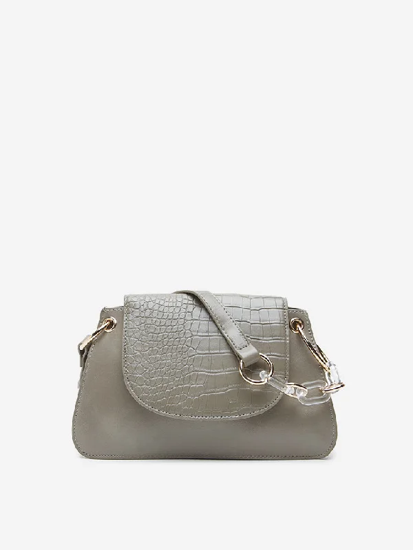 LOV Taupe Textured Sling Bag