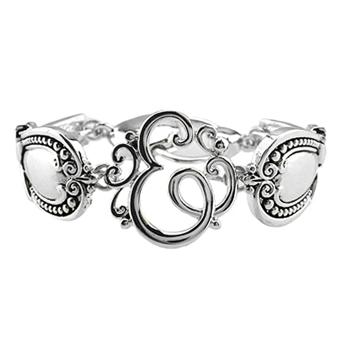 AB8118H-EAS   Initial "E" Spoon Magnetic Bracelet