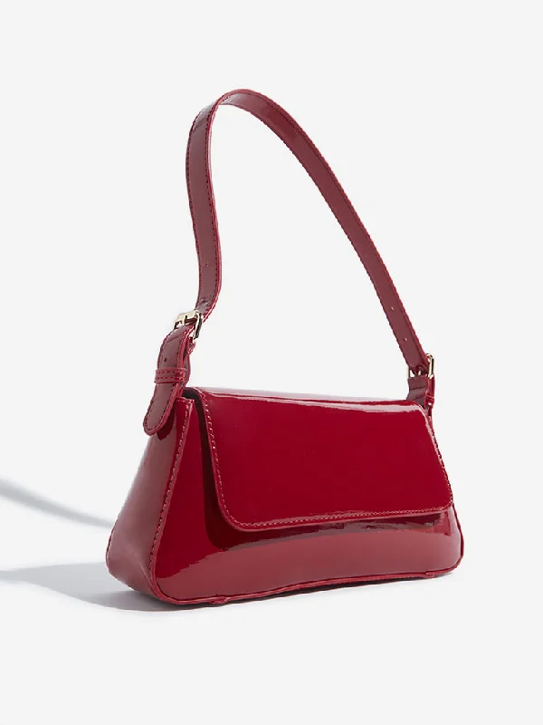 Nuon Red Baguette Bag