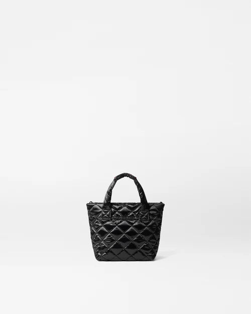 Petite Metro Tote Deluxe Black Liquid