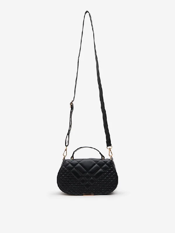 Westside Accessories Black Quilted Hand Bag