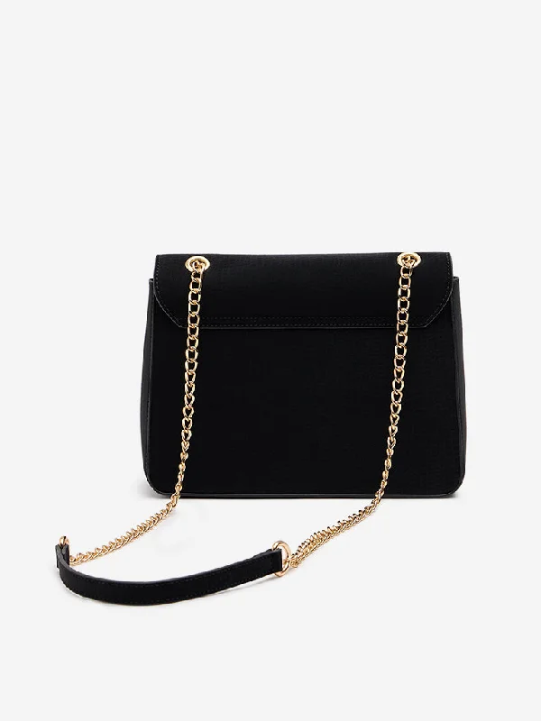 Westside Accessories Black Textured Sling Bag