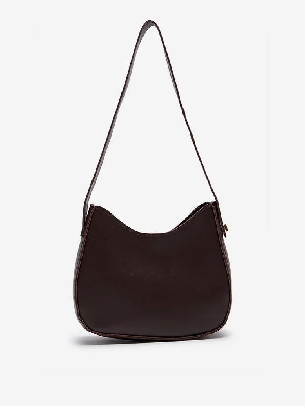 Westside Accessories Brown Solid Shoulder Bag