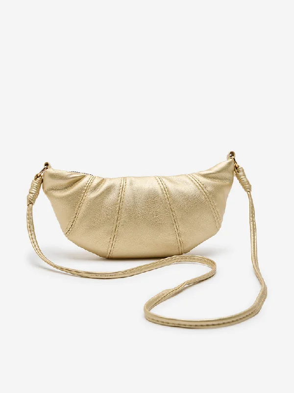 Westside Accessories Gold Croissant Sling Bag