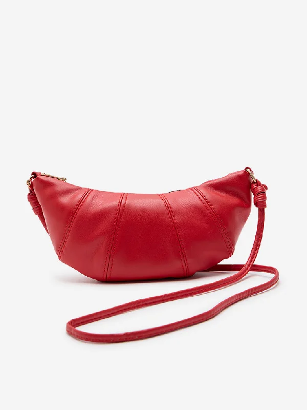 Westside Accessories Red Croissant Sling Bag