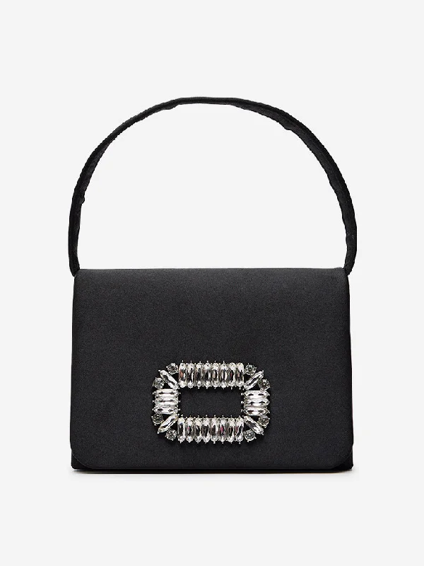 Westside Black Metal Accent Design Hand Bag