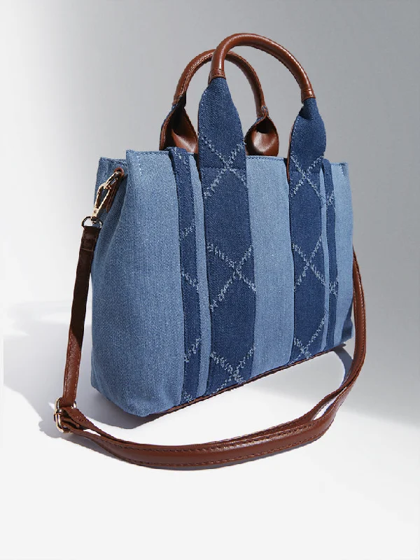 Westside Blue Denim Tote Bag