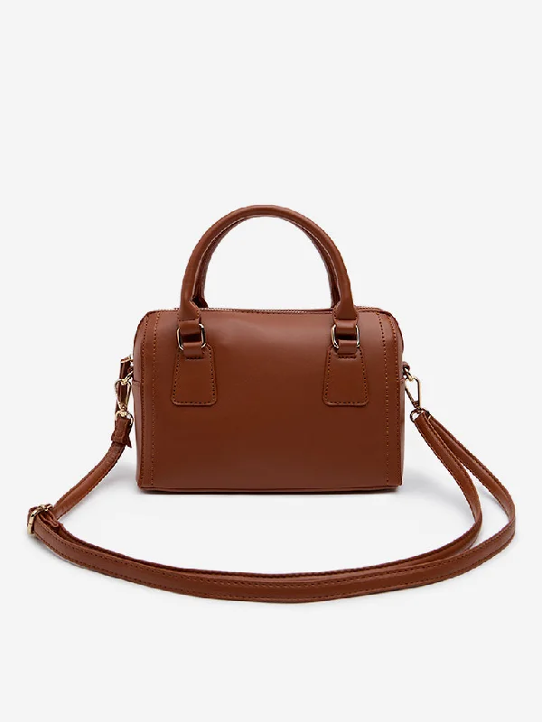 Westside Brown Faux-Leather Hand Bag