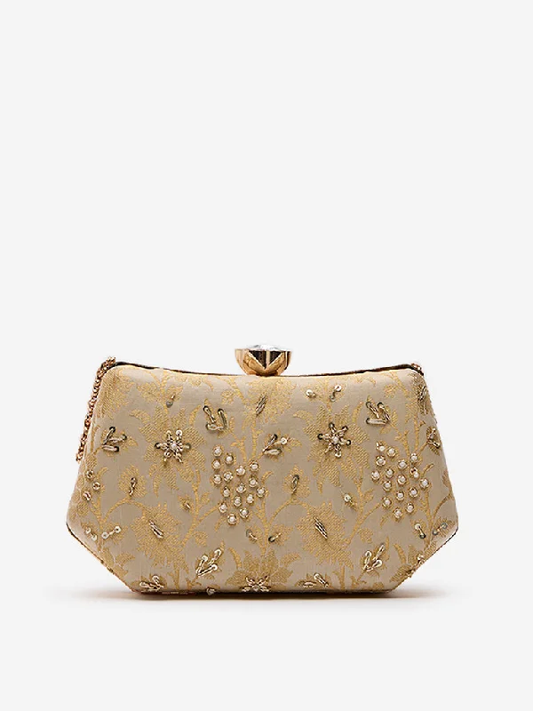 Westside Gold Embellished Clutch Bag