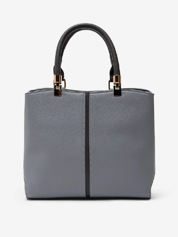 Westside Grey Textured Hand Bag