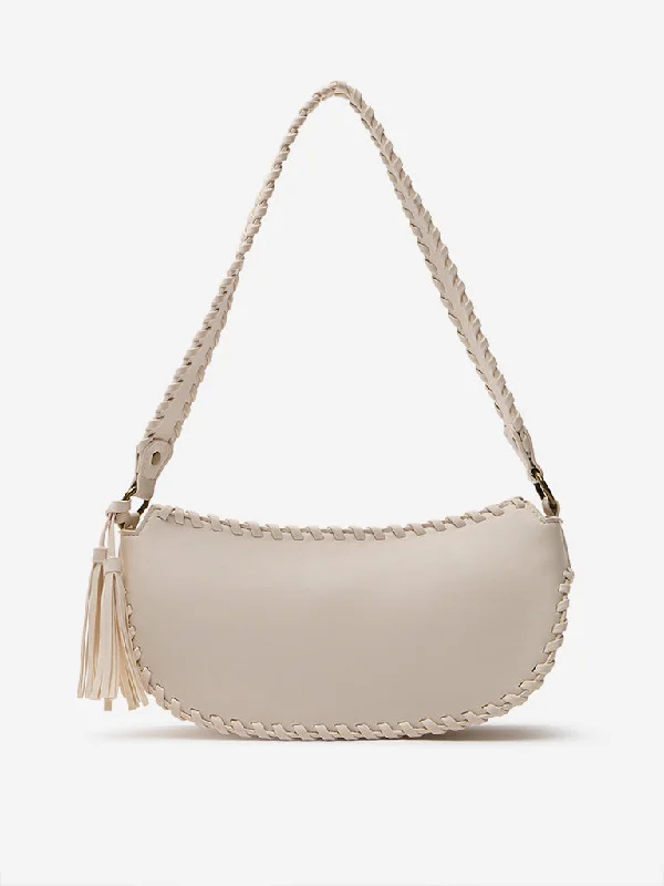 Women Accessories Off-White Seam-Detailed Shoulder Bag