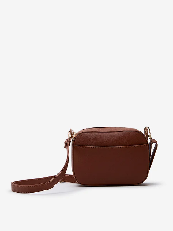 Women Accessories Tan Sling Bag